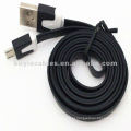 Micro USB Masculino para USB macho Flat Slim Data Cable Para HTC Samsung Black UBC07